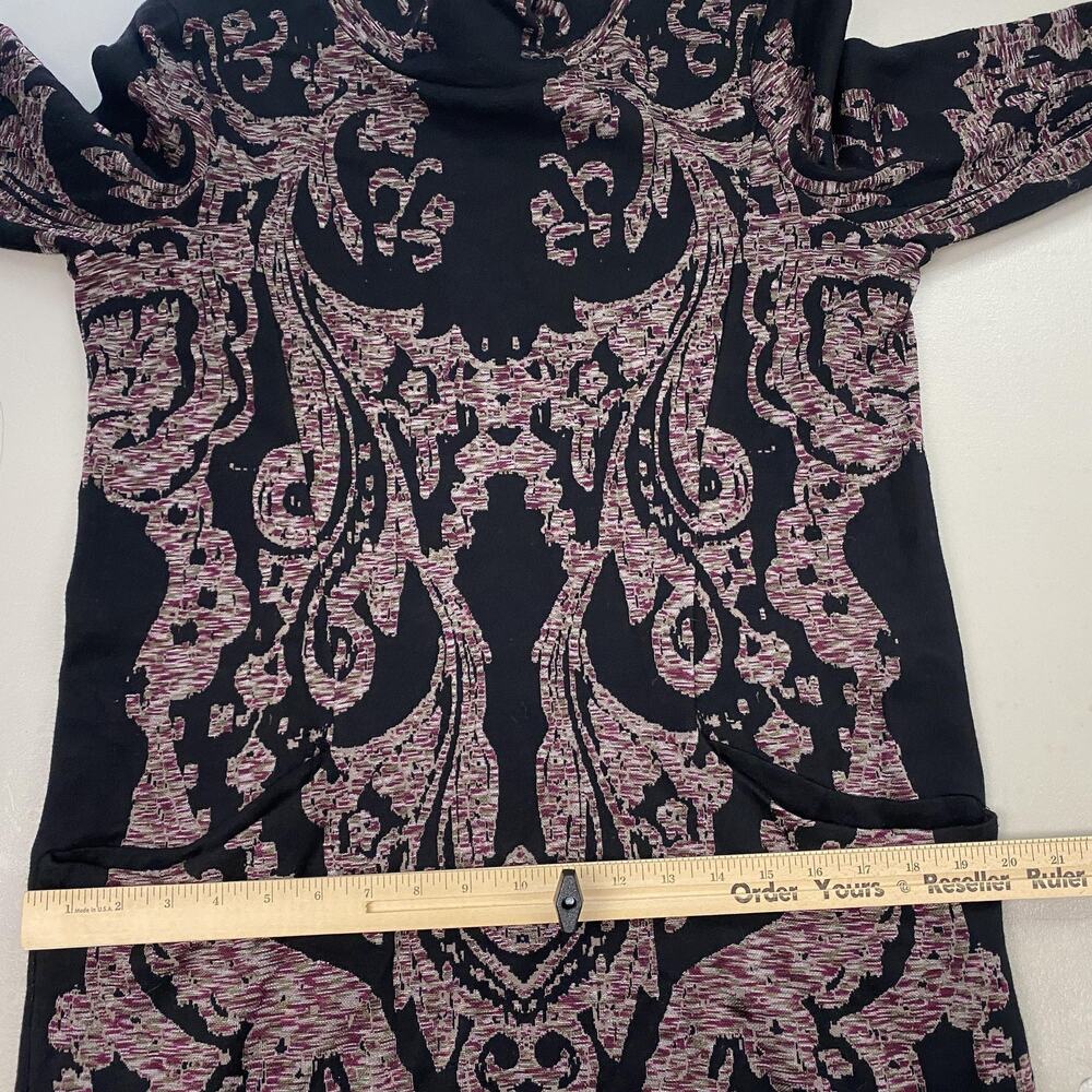 Free People Modern Love Mock Neck Mini Sweater Dress Womens Medium Pockets Black - Picture 8 of 13